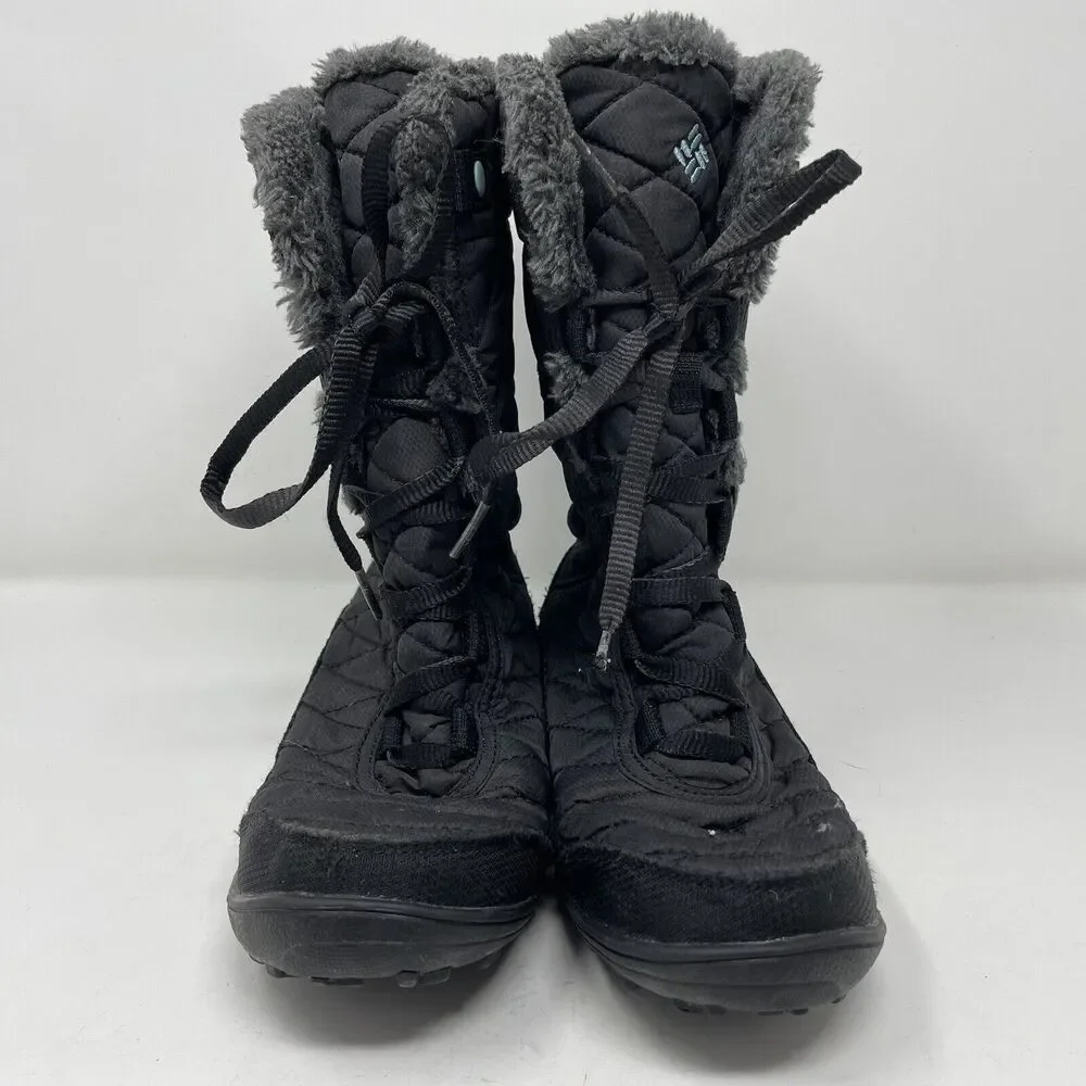 Columbia Youth Unisex Minx Mid III Waterproof Omni-Heat Black/Iceberg Size 3